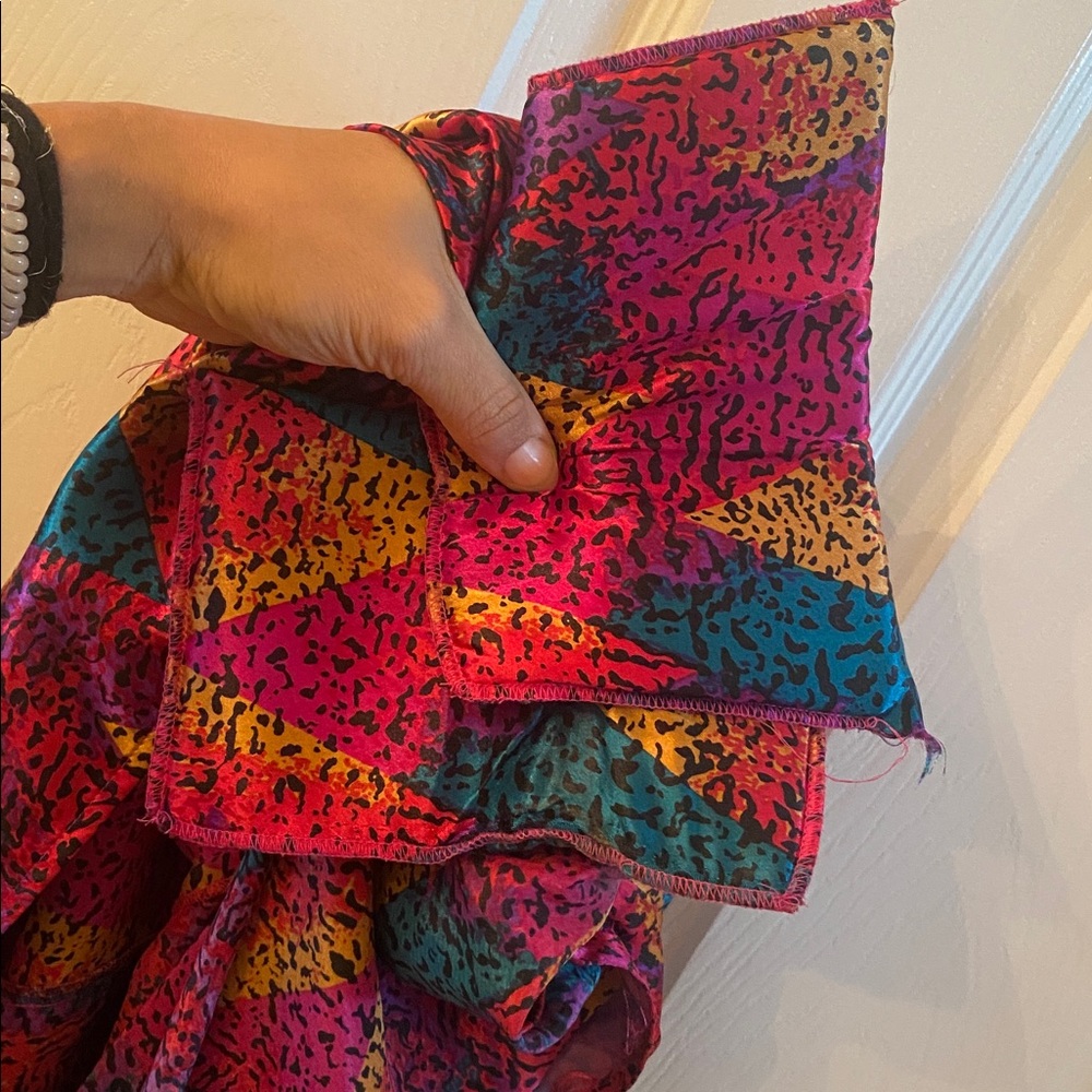 Vintage Michelle Stuart Multicolor Abstract Button Down Shirt - Picture 11 of 12